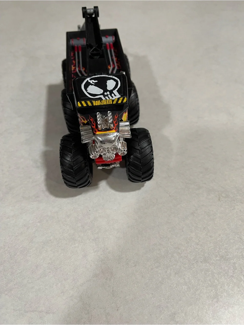 Black & Red Monster Crane Truck - Kids Toy